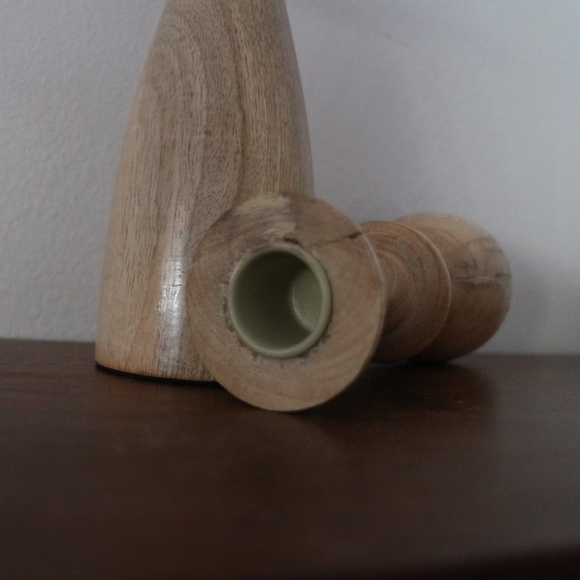 mango wood candle holders - Picture 3 of 11